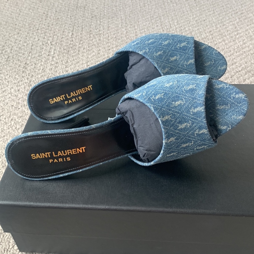 Saint Laurent YSL Women's LA 16 High Heel Mules 39 - Picture 10 of 11